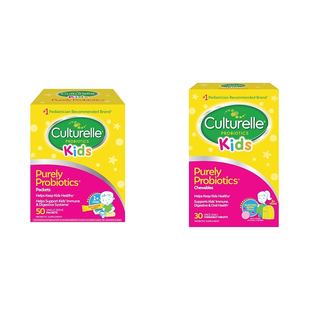 Culturelle Kids Pure Probiotics Pakete Tägliche Ergänzung & Kinder Chewable Daily Probiotic für Kinder