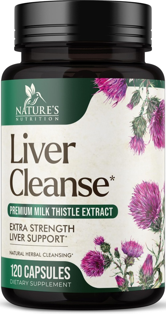 Liver Cleanse Detox & Repair Formula - 20-in-1 Advanced Liver Support Supplement mit Silymarin Milk Thistle, Dandelion Root, Artichoke Extract, Turmeric, Choline, & Beetroot - 120 Veggie Capsules
