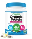 Orgain Organic Vegan Protein + 50 Superfoods Pulver, Vanille Bohne - 21g Pflanzenbasiertes Protein, 8g Prebiotic Fiber, keine Lactose Zutaten, Glutenfrei, Ohne Zusatz von Zucker, 1,12 lb (Verpackung Mai Vary)