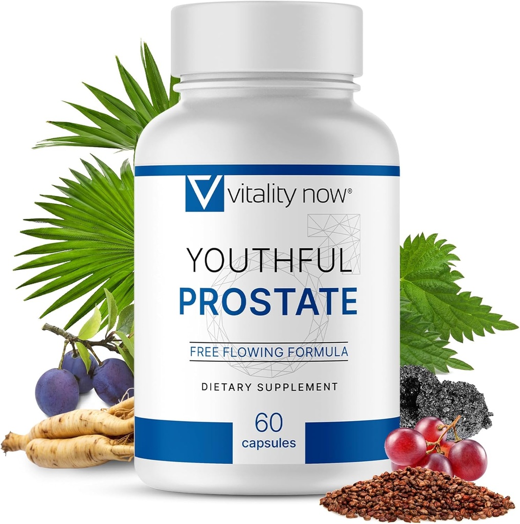 Jugendliche Prostata - Säge Palmetto für Männer mit Panax Ginseng, Antioxidantienschutz, Vitamin E, Lycopin - Prostata Ergänzungen für Männer