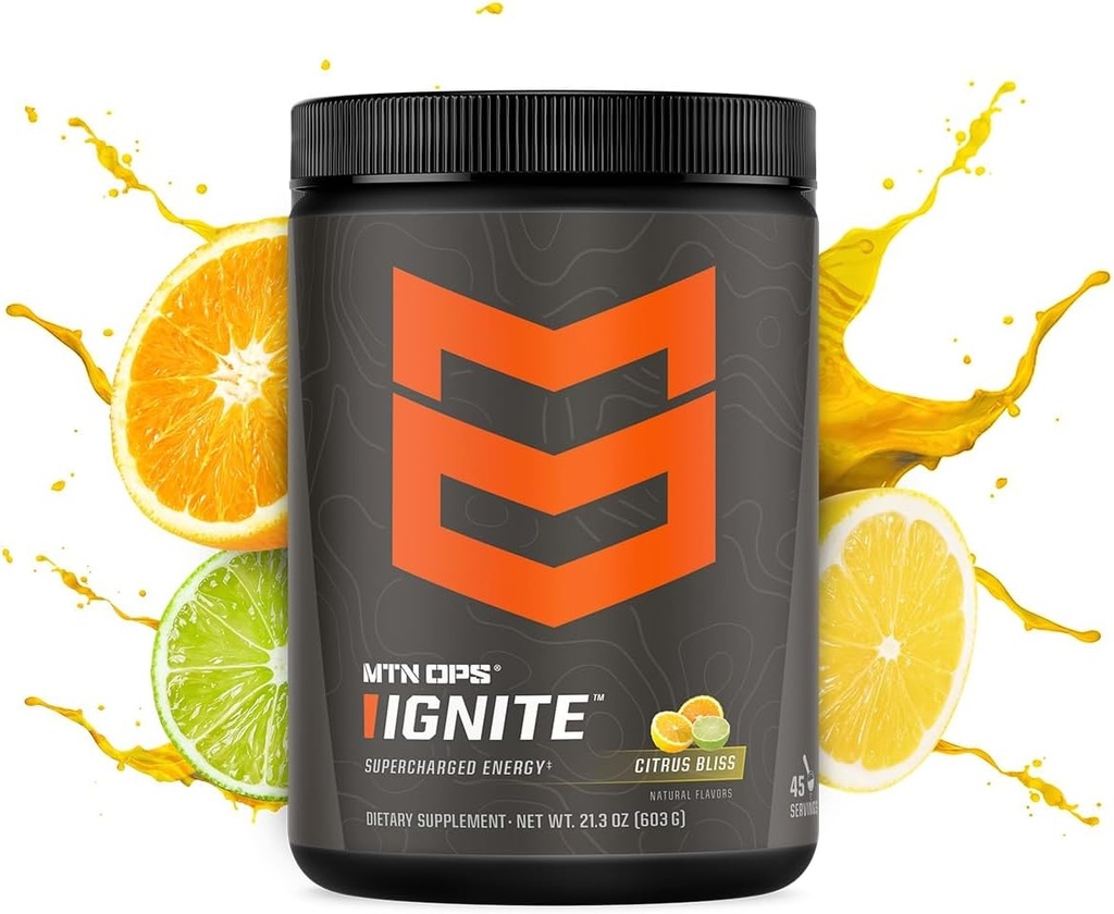 MTN OPS Zündung Supercharged Energy Drink Mix 45-Serving Tub, Citrus Bliss
