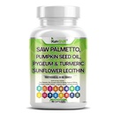 Saw Palmetto mit Sting Nettle, Pygeum, Kürbis Seed, Sunflower Lecithin, Turmeric & Ashwagandha – Prostata-Unterstützung für Männer mit Lycopin & Vitamin D3 – 90 Kapseln