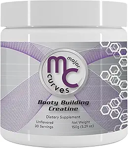 Booty Building Creatine Powder für Damen - Micronized Monohydrate Die eine Sol-Hilfe für maximale Absorption und Gains - Unflavored Perfect Peach Booty und Bum Builder