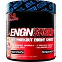 EVL Ultimate Pre Workout Powder - Thermogenic Fat Burn Support Preworkout Powder Drink für nachhaltige Energie Fokus und Stamina - ENGN Shred Intensiv Creatine Free Preworkout Drink Mix - Fruit Punch