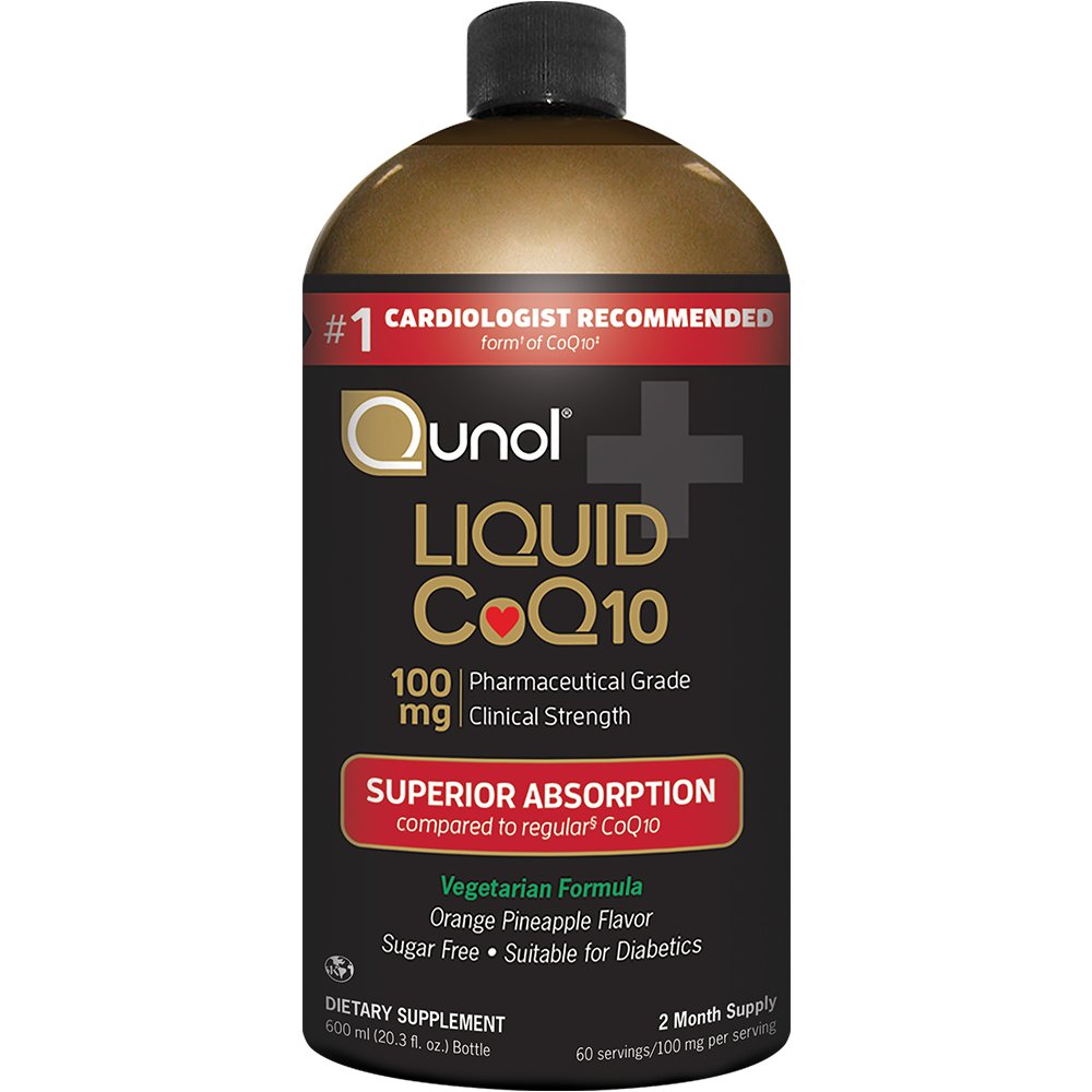 Qunol Liquid CoQ10 100mg, Überlegene Absorption Natürliche Ergänzung Form von Coenzym Q10, Antioxidans für Herzgesundheit, Orange Ananas Flavored, 60 Portionen, 20.3 Unze Flasche