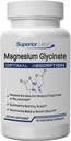 Superior Labs Magnesium Glycinate 1250 mg, High-Absorption, Pure Non-GMO, Unterstützt Qualität Schlaf, Eases Muskelkrämpfe, Knochen & Herz Gesundheit, 120 Veg Caps