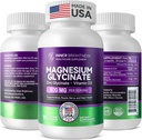 Magnesium Glycinat - Magnesium-Ergänzung mit Zink & Vitamin D3 für Immun-, Knochen- & Muskel-Unterstützung und Herzgesundheit - Non-GMO, Gluten-Free, Gentle on Stomach - 90 Vegetarische Kapseln