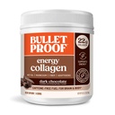 Bulletproof Dark Chocolate Energy Collagen Protein, 19.3 Unzen, Koffeinfreier Kraftstoff mit Vitaminen und Antioxidantien, Mischung mit Ginseng, Magnesium, Cordyceps Pilz