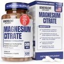 Premium Magnesium Citrate 500mg Kapseln (Citrato de Magnesio) Hohe Absorption Formel gekämpften Citrat zu unterstützen Verdauung, Knochen, Schlaf & Muskel Gesundheit - 120 Kapseln