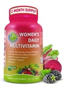 Women's Daily Multivitamin mit Eisen - Vegan Methyliertes Multivitamin für Frauen mit Biotin, Bio Superfoods, Probiotics, B-Complex - Energie, Gut & Optimal Health Support – Einfach zu schlucken Kapseln