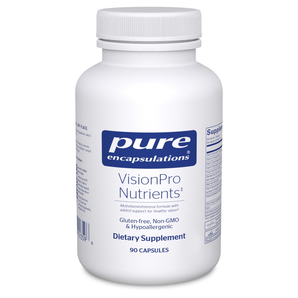 Pure Encapsulations VisionPro Nährstoffe | Hypoallergene Multivitamin/Mineral-Komplex für die Erhaltung gesunder Vision | 90 Kapseln