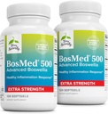 Terry Naturally BosMed 500 Extra Strength - Boswellia Serrata Extract Supplement - Ergänzung für gesunden Lung Support - Kräuterergänzung Formel mit hohen Niveaus von AKBA - 120 Softgels (Pack von 2)