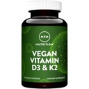 MRM Nuturition Vegan Vitamin D3 & K2 | Knochen + Immungesundheit | Hergestellt aus Flechten | Unterstützt Kalziumabsorption | Vegan + Vegetarisch Freundlich | 60 Servierungen
