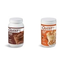 Quest Nutrition Chocolate Milkshake Protein Powder, 22g Protein, 1g Zucker, Low Carb, Glutenfrei, 3 Pfund, 43 Servierungen & Cinnamon Crunch Protein Powder, 20g Protein, 2g Net Carb, 1g Zucker