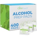 Care Touch Alkohol Wipes Individuell Wrapped - Prep Pads mit 70% Isopropyl Alkohol, Groß für zu Hause, Medizinische & Erste Hilfe Kits Sterilisiert, Antiseptic 2-Ply Swabs 400 Count