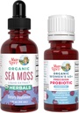 MaryRuth Organics Probiotic Digestion (Raspberry) für Damen 40+ & Sea Moss Drops | USDA Organic, Clean Label Project Verified® | Vitamins for Gut Health and Immunity | Vegan, Non-GMO, Gluten Free
