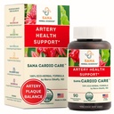 Artery Plaque Removal Formula | 4-Element All-Natural Supplement zur Unterstützung von Blutdruck, gesunden Cholesterin und Herz Rhythm | 90 Easy-to-Swallow Capsules | von Sana Herbal