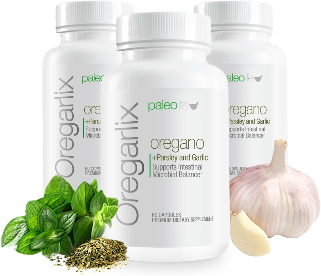 Premium Oregarlix. Gut Health Supplement. Mikrobielle Balance mit Premium-Präbiotika - Hilfe Gute Bakterien gesund & Anbau - 100% natürlich (3-Pack)