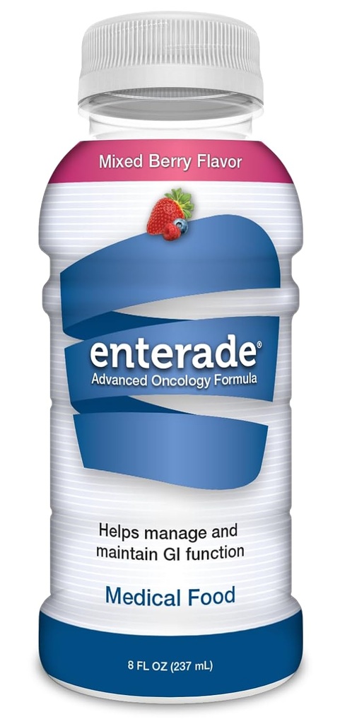 Enterade Advanced Oncology Mixed Berry, 12 Pack, Klinisch bewährte Formel, um GI Nebenwirkungen zu reduzieren, Chemotherapy Must Haves für Frauen und Männer, Chemo Supportive Care Beverage, Liquid, 8 oz Flaschen