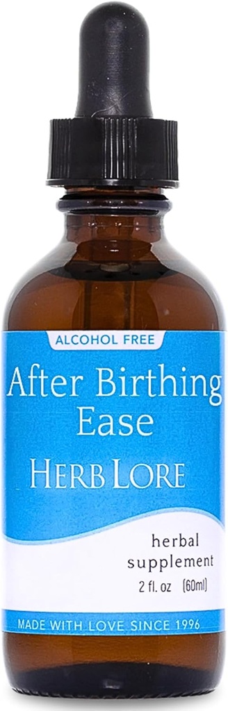 Kräuter Lore nach der Geburt Ease Tincture – Postpartum Tropfen für nach Geburt Cramping & Contractions mit Cramp Bark, Blue Cohosh & Motherwort (2 fl oz)