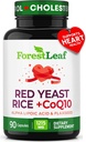 Red Yeast Rice 1215 mg. Kapseln - extra Stärke Red Rice Yeast mit CoQ10 Supplement, Plus Alpha Lipoic Acid & Organic Flaxseed, Citrinin Free, unterstützt Herz-Kreislauf-Gesundheit, Non-GMO 90 Veggie Caps