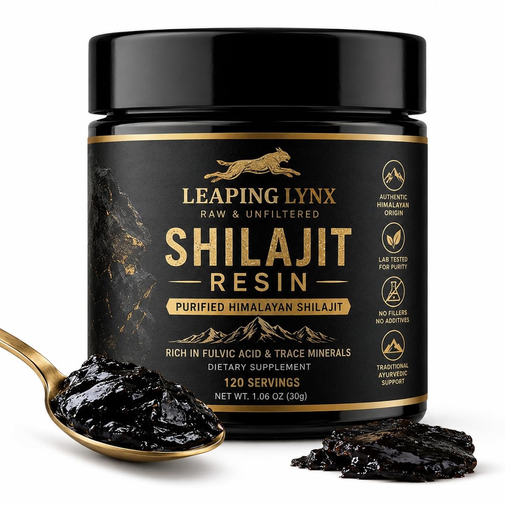 Himalayan Shilajit Resin [1.000 mg] Pure Shilajit Bio Natürliche GoldGold Grade|| Alpine Harvested, Sun-Dried, & Lab gereinigt für Männer & Frauen, Max Potency >75% Fulvic Acid & 85+ Trace Minerals