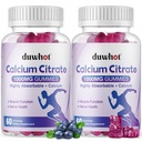 Calcium-Zitrat-Gummien, Kaubares Calcium-Zitrat 1000mg für Knochen, Muskel- und Immununterstützung, Ultimative Absorption Kalzium-Ergänzungen für Damen und Herren, Blaubeere, 120 Chews
