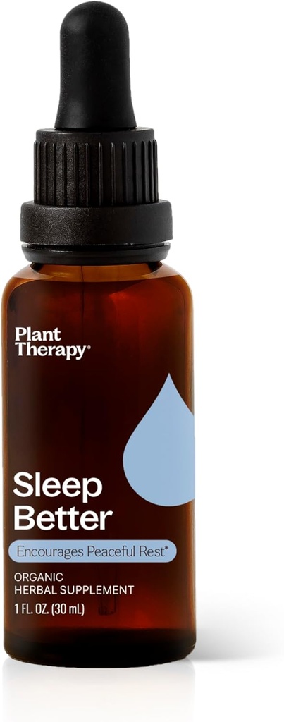 Pflanzentherapie Bio-Schlaf besser Tinktur 30 mL (1 oz) Unterstützt Entspannung & Schlaf, hilft Beruhigen Sie einen vollwertigen Geist, mit Kamille, Zitronenbalsam & Valerian Extrakte
