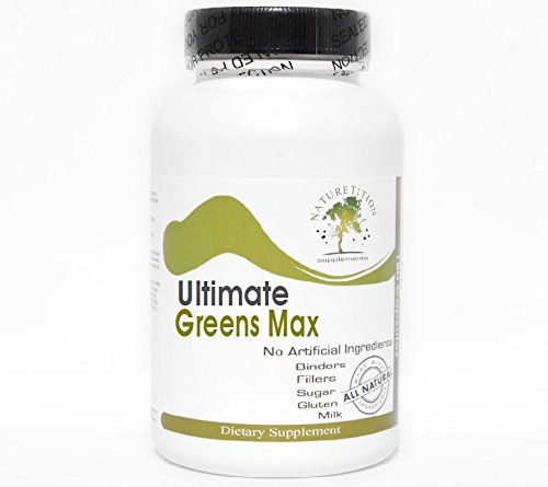 Ultimate Greens Max - Kelp Bladderwrack Dulse Clubmoss Irish Moss Gentian ~ 90 Kapseln - Keine Additive ~ Naturetition Supplements