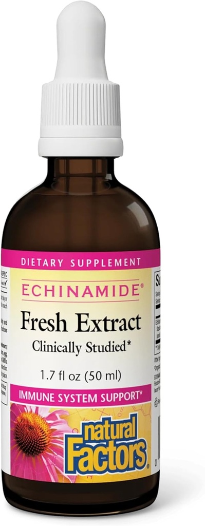 Natürliche Faktoren - Echinamid Echinacea Frischer Kräuterextrakt, Immunsystemunterstützung, 30 Portionen (1.7 oz)