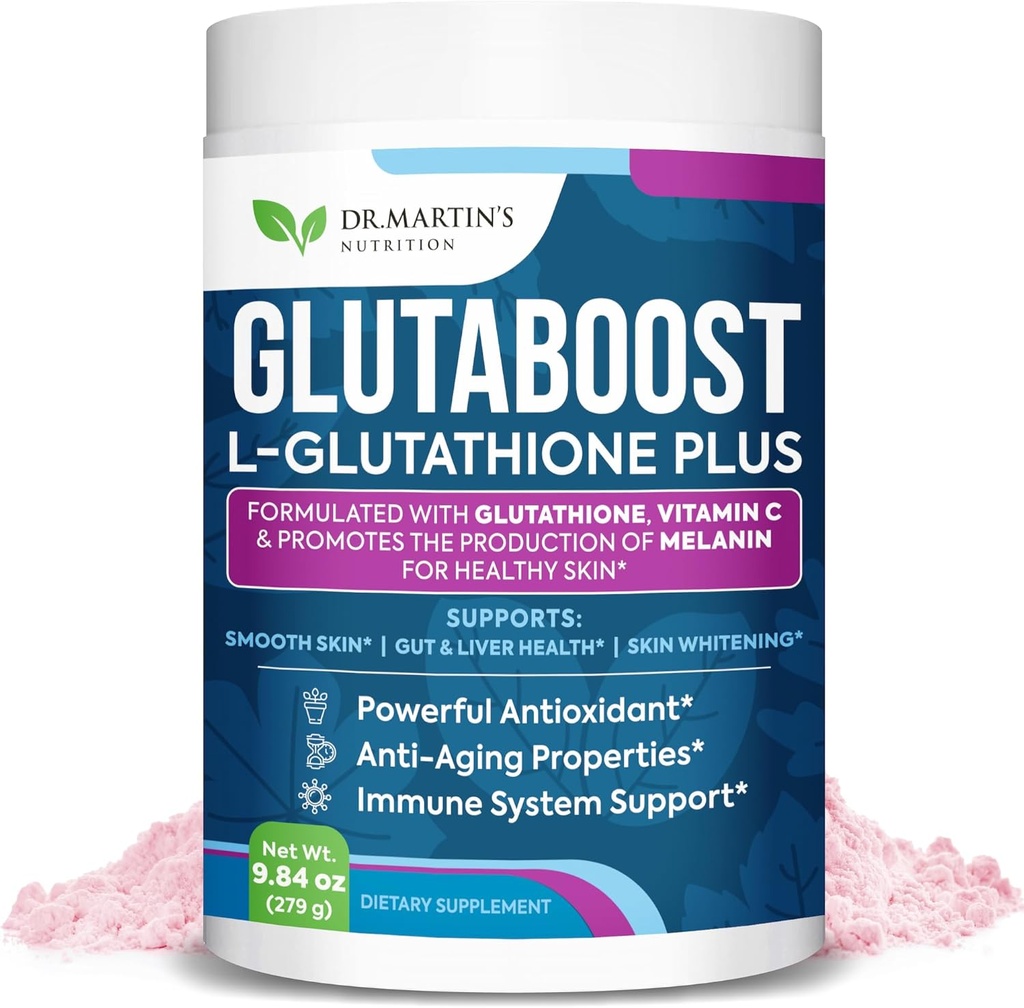 6970mg Glutathione Powder For Skin Whitening Enhanced With Collagen & Vitamin C | Brightens Skin & Reduce Pigmentation | Anti-Aging Formula | Powerful Antioxidant | Supports Immune, Gut & Liver Health