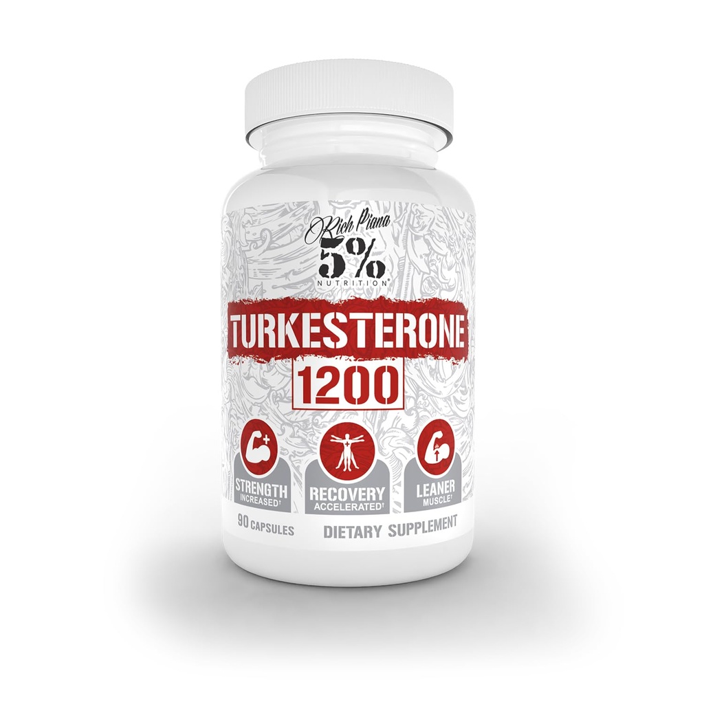 5% Ernährung Turkesterone 1200mg | Max Reinheit & Absorption | Mit Astragin, Cyclodextrin & Naringin | 90 Kapseln (1 Monat Versorgung)