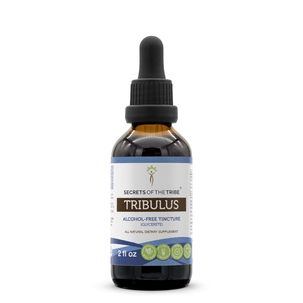 Secrets of the Tribe Tribulus Tincture Alcohol-Free Extract, hochkarätige Kräutertropfen, Tinkture Made from Wildcrafted Turkey Tail (Trametes Versicolor) Getrocknete Pilze 2 Unze