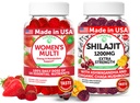 Lunakai USA Made Womens Multivitamin & Shilajit Gummies Bundle – Energie, Immun- & Vitalität-Unterstützung – Natürlich geschmeidig – 60 Non-GMO Gummis