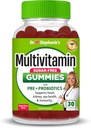 Dr. Stephanie's Multivitamin Gummis - Sugar-Free with Prebiotics & Probiotics - Tägliche Unterstützung für Augen, Nieren, Leber, Herz, & Digestive Gesundheit - Mixed Berry Flavor