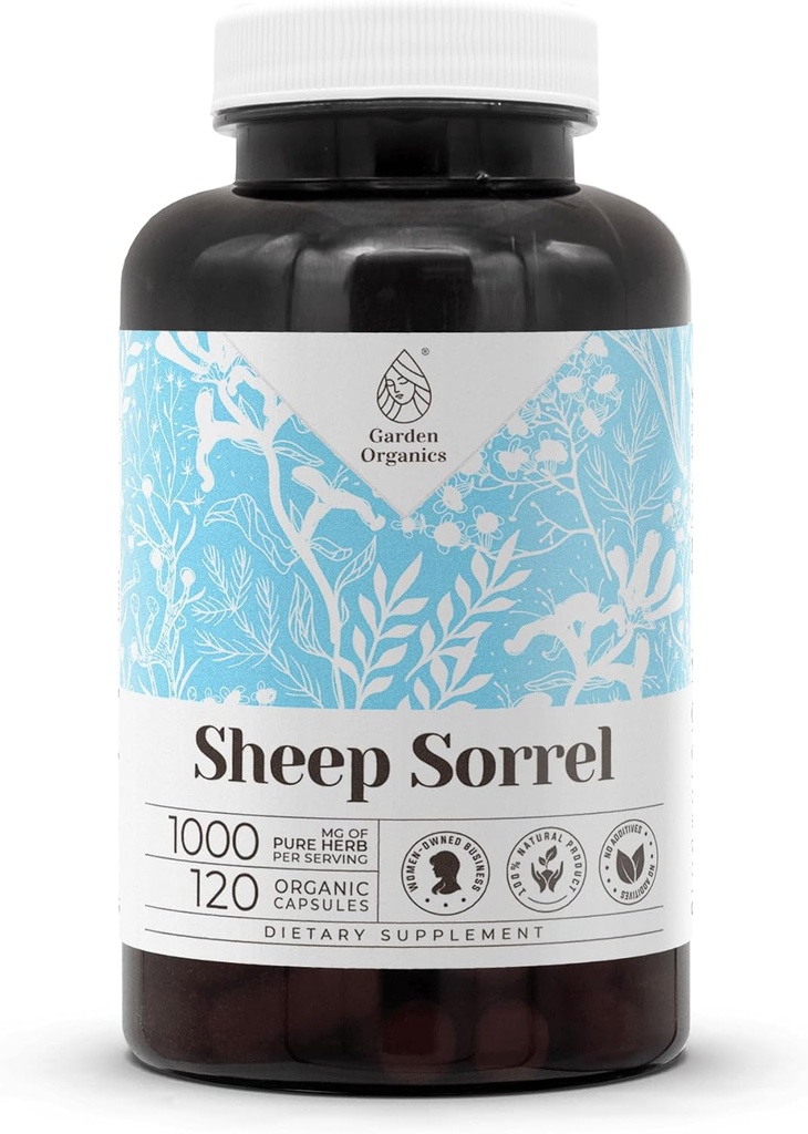 Sheep Sorrel 120 Kapseln | High-Potency Kräuter Nahrungsergänzungsmittel | Hergestellt mit Gemüsekapseln und Schafssorrel (Rumex Acetosella) Getrocknete Kräuter (120 Graf)