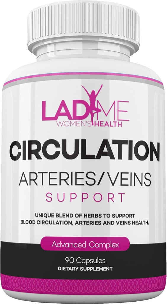 LadyMe Zirkulation und Vein-Unterstützung hilft Discomfort in Beinen und unterstützt gesunde Herz-Kreislauf-Funktionen mit Metzger Broom, Diosmin, Hawthorn bis zu 3-Monats-Versorgung für Frauen 90 Kapseln