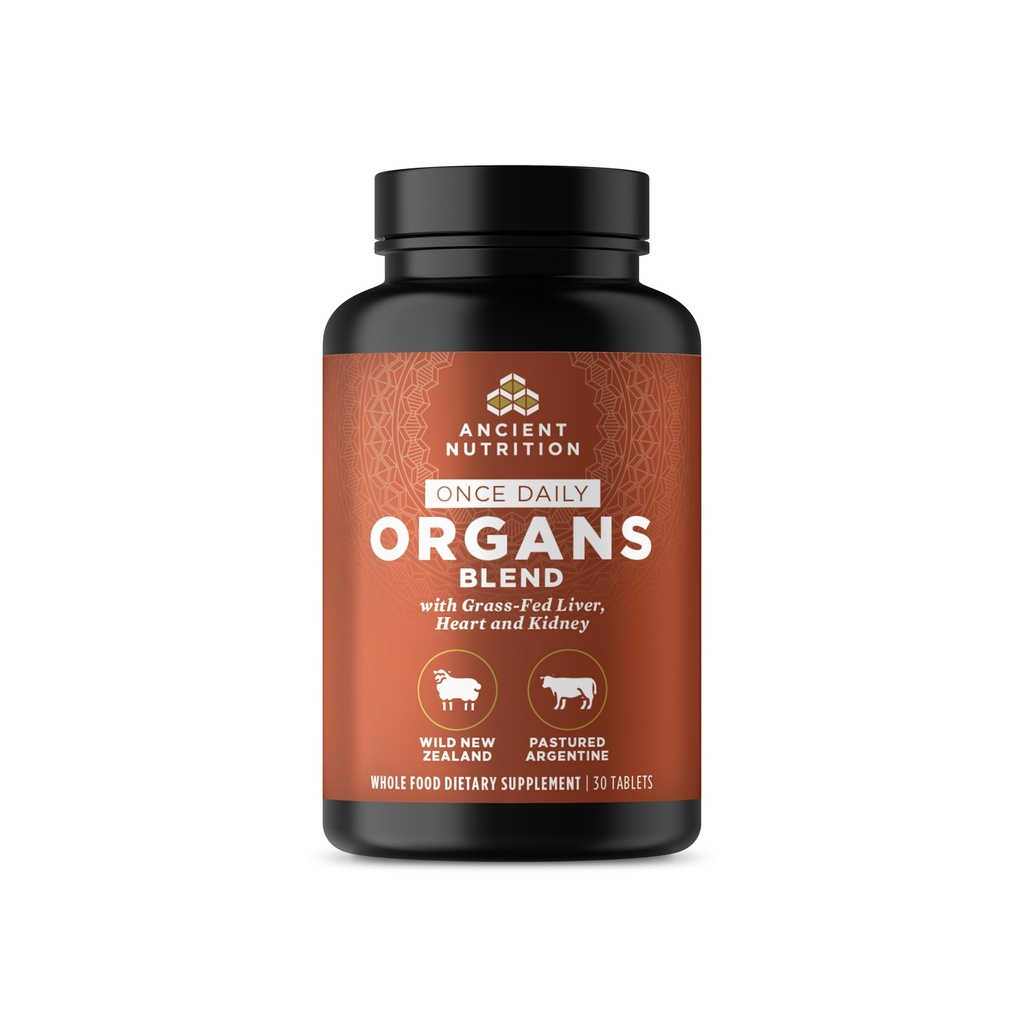 Antike Nahrungsergänzungsmittel, Einmal täglich Gras-Fed und Wild Organ Complex Kapseln, Leber, Herz, Nieren Unterstützt Organ, kognitive und Immunsystem Gesundheit, 30 Ct