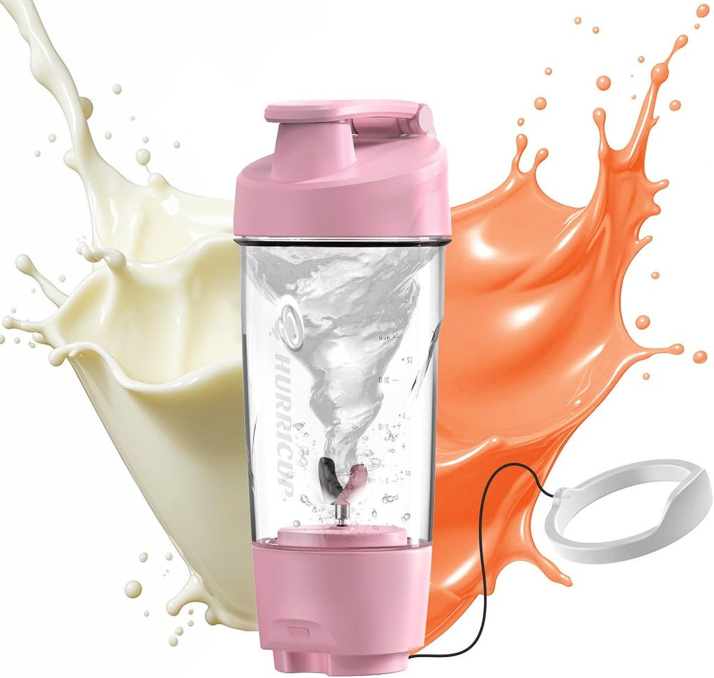 Hurricup 22 Oz Protein Shaker Bottle für Proteinmischungen, BPA Freie Protein Shaker Cups für Protein Shakes, Whey Powder Smoothie Cup für Preworkout Mixer Bottle, Gym Zubehör für Damen und Herren, Pink