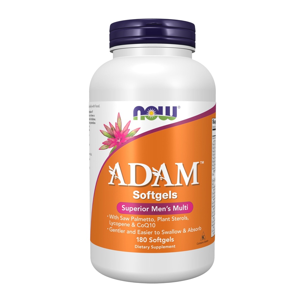 JETZT Nahrungsergänzungsmittel, ADAMTM Men's Multivitamin mit Saw Palmetto, Plant Sterols, Lycopin & CoQ10, 180 Softgels