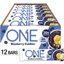 ONE Protein Bars, Blueberry Cobbler, Glutenfrei mit 20g Protein und 1g Zucker, Pantry Staples, 2.12 oz (12 Count)