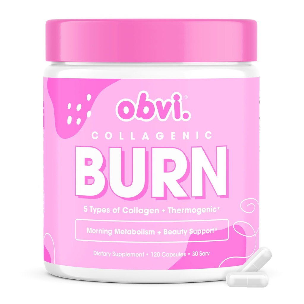 Obvi Collagenic Burn | Collagen Peptide Supplement mit Green Tea Extract | 30 Portionen (120 Kapseln)