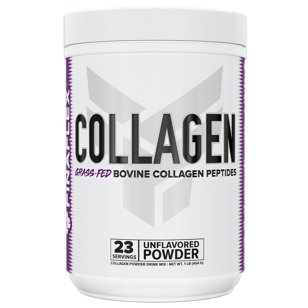 FINAFLEX Pure Collagen, Unflavored - 1 lb - Unterstützt Haar, Haut, Nägel & Gelenke - 19g von Grass-Fed Bovine Collagen Peptides pro Servierung - 23 Servietten