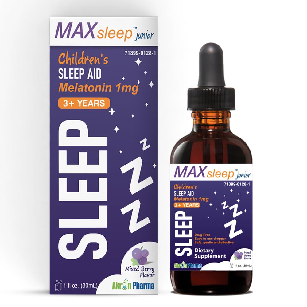 MAX Sleep Junior für Kinder - Melatonin Schlaftropfen für Süße Träume
