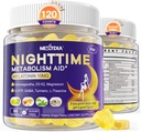Melatonin 10mg Gummis, Nachtzeit Metabolismus Gummis für Erwachsene, Crush überschüssige Hoarding während Sie ruhen, fördern gesunde Zzzs, mit Magnesium, Ashwagandha, 5-HTP, GABA, 100% Drug Free,Sugar Free,2Packs