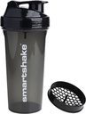 Smartshake Protein Shaker Bottle, (GLOSSY, Schwarz)