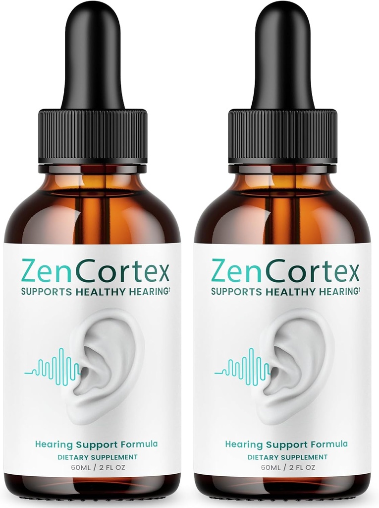 (2 Pack) Zencortex For Tinnitus Relief - Offizielle Formel - Zencortex Tropfen für Ohren, Zen Cortex 24 Tinnitus Drops Liquid Supplement Bewertungen, Zen Cortex Hörgerät Formel, Zencortex Oral (4oz)