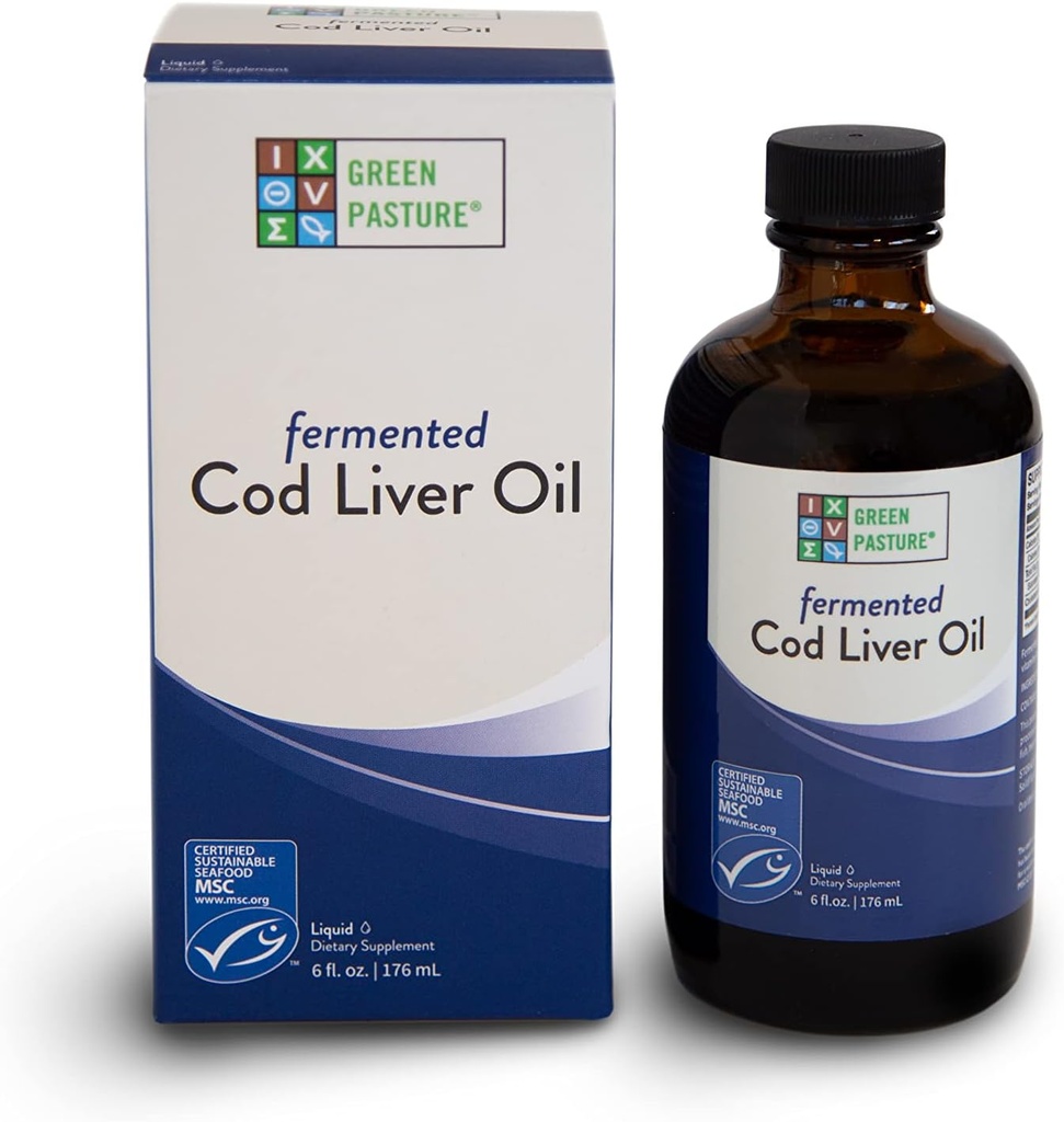 Grüne Weide - Fermented Cod Liver Oil Liquid -6 fl. oz. - Unflavored