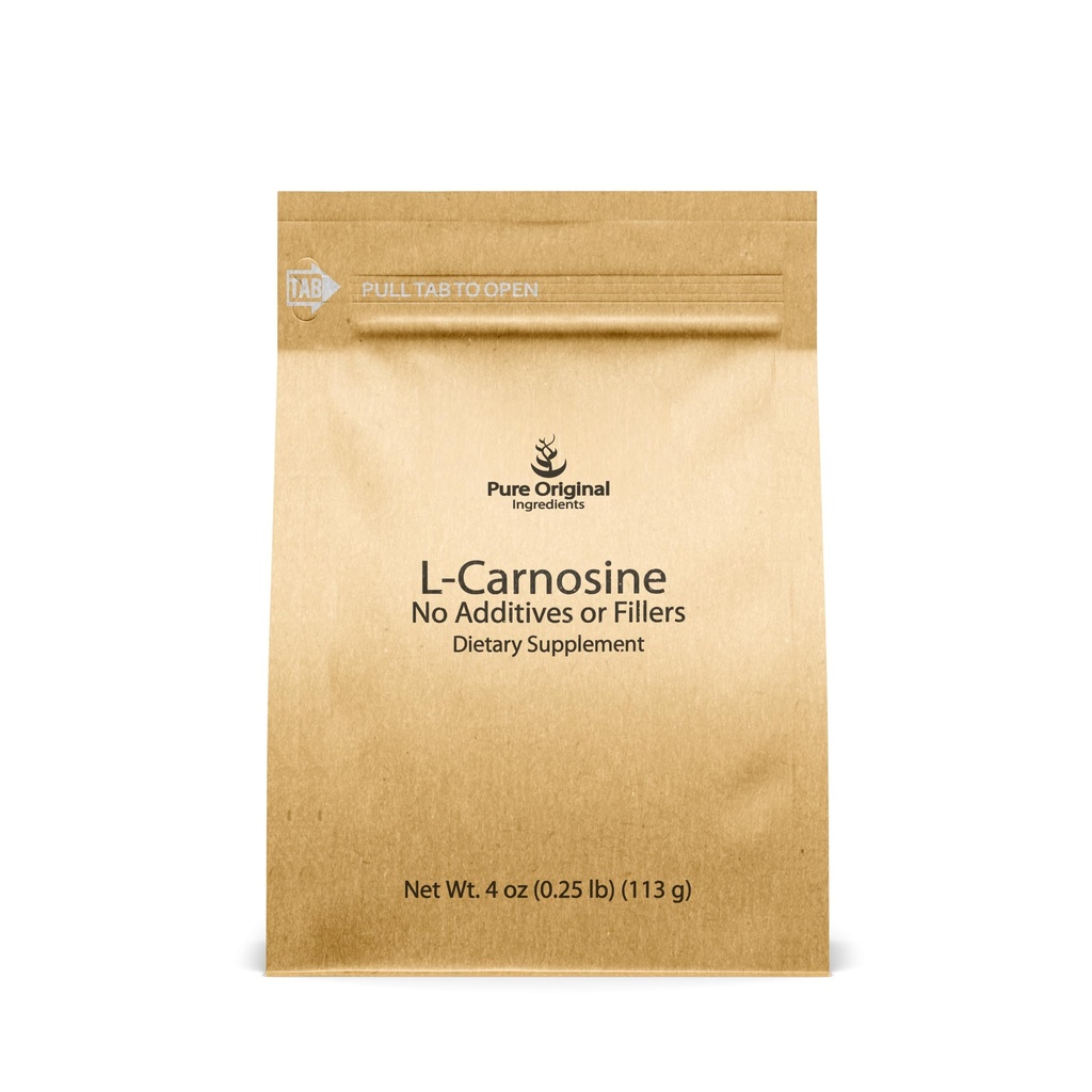 PURE ORIGINAL INGREDIENTS L-Carnosin Pulver (4 oz), Nahrungsergänzung, Lab-Verified, keine Zusatzstoffe oder Füllstoffe