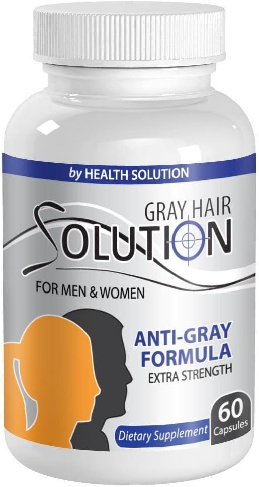 Vitamin b6 Haar - Graue Haarlösung für Männer und Frauen - Anti-Grau-Haar Formel - Anti-Grau-Haar-Ergänzung - Catalase-Ergänzung Graues Haar - Graue Haarergänzung - Pferdeschwanz Kräuter - 1 Flasche 60 Caps